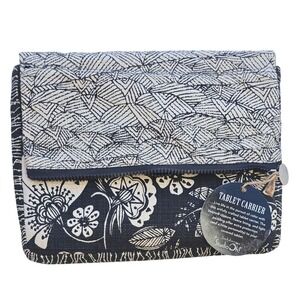 Studio Oh Leah Duncan Midnight Blooms Tablet Carrier Sleeve Padded Black Cream